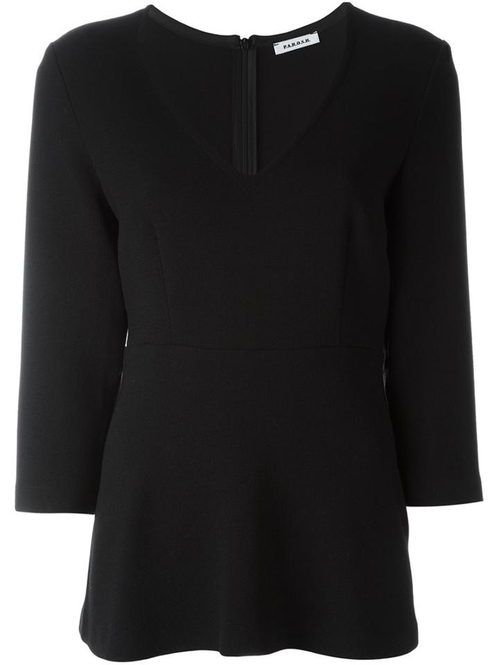 P.a.r.o.s.h. V-neck Flared Blouse