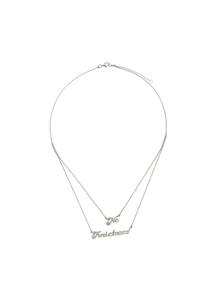 True Rocks No Knickers Necklace - Silver