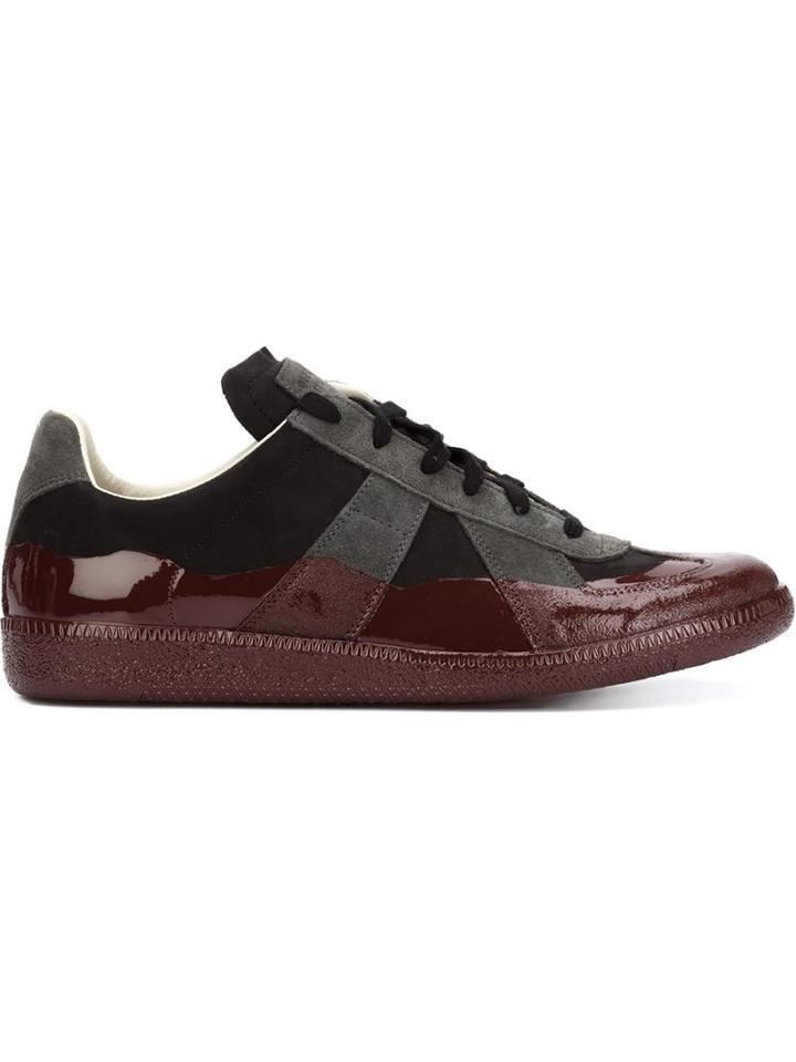 Maison Margiela Replica Sneakers, Men's, Size: 42, Black, Leather/rubber