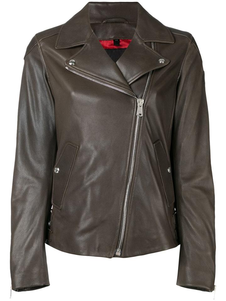 Belstaff Fitted Biker Jacket - Brown