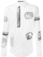 Mcq Alexander Mcqueen Googe Shirt, Men's, Size: 48, White, Cotton