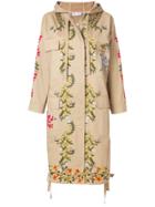 Red Valentino Floral Embroidered Coat - Nude & Neutrals