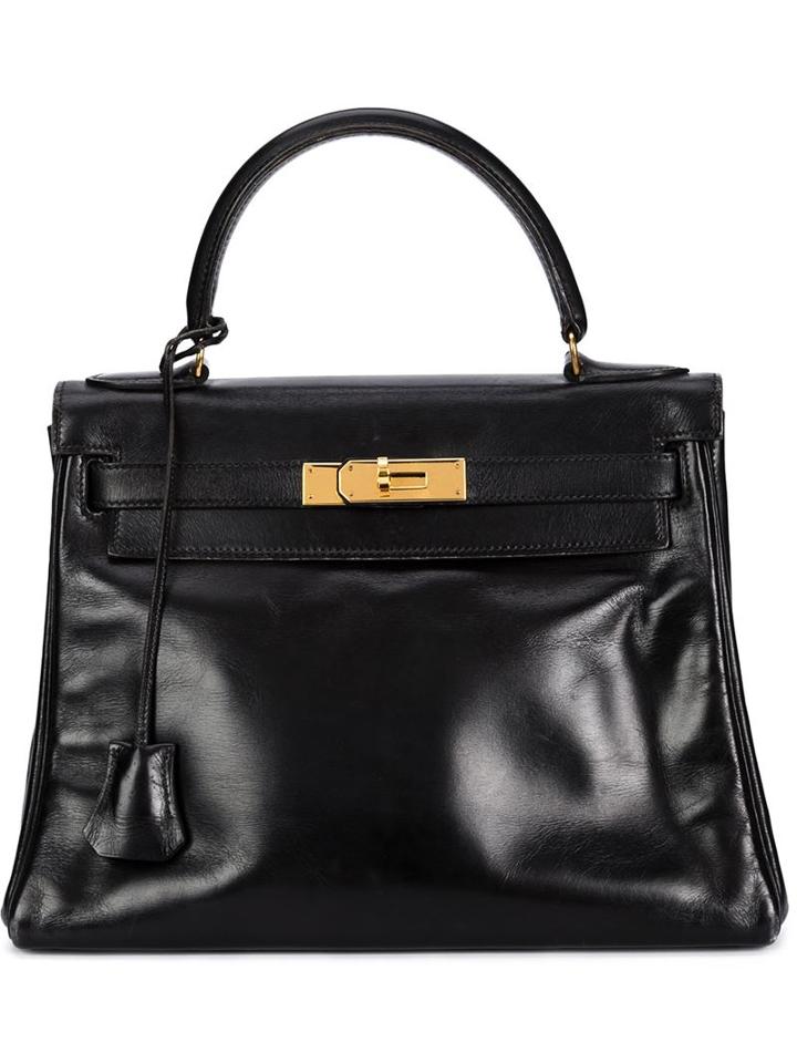 Hermès Vintage 'kelly 28' Tote, Women's, Black