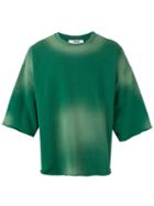 Msgm Slouched Gradient T-shirt, Men's, Size: Small, Green, Cotton