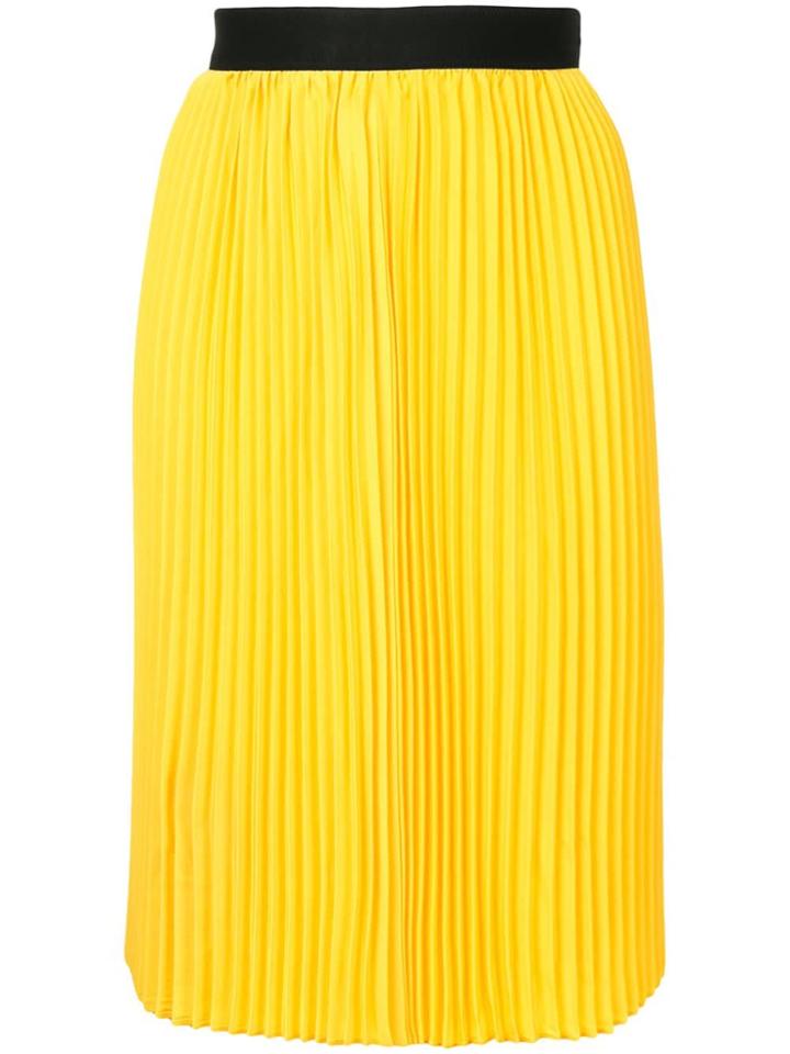 Ck Calvin Klein Fluid Pleated Skirt - Yellow & Orange