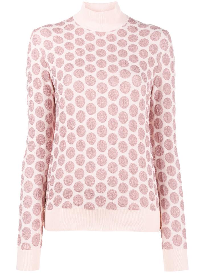 Marni Metallic Dotted Sweater - Pink & Purple