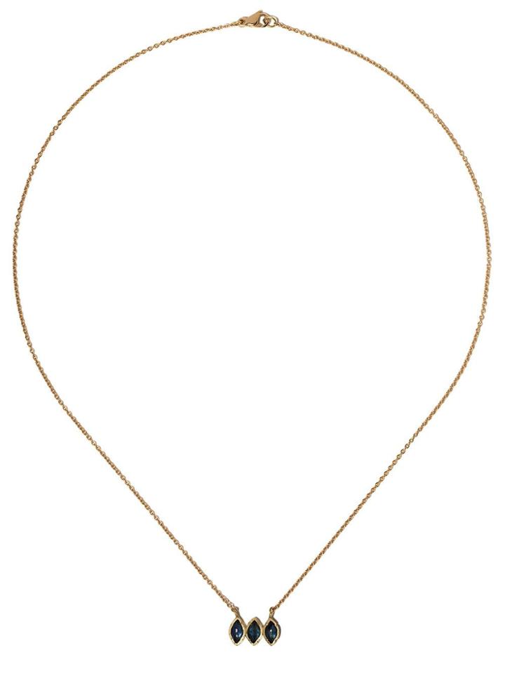 Brooke Gregson 18kt Yellow Gold Triple Necklace - Gold/blue