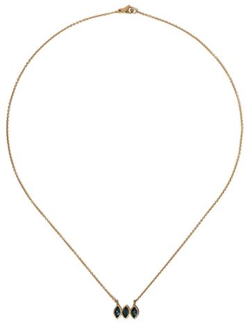 Brooke Gregson 18kt Yellow Gold Triple Necklace - Gold/blue