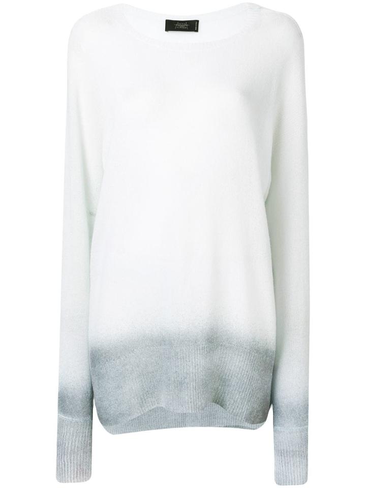 Maison Flaneur Two-tone Jumper - White