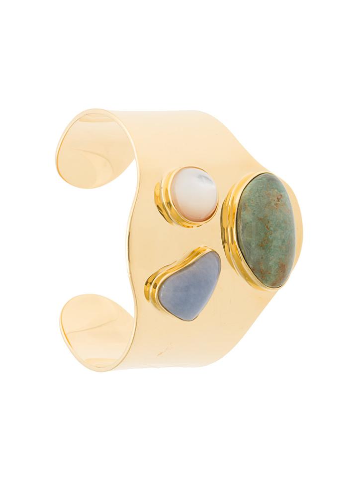Lizzie Fortunato Jewels Stone Embellished Bracelet - Metallic