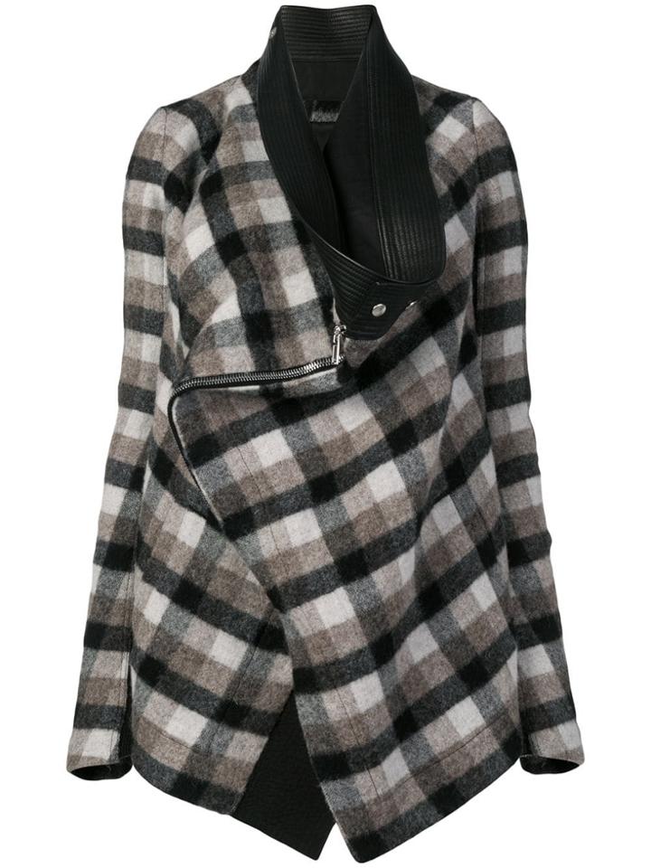 Rick Owens Plaid Jacket - Black