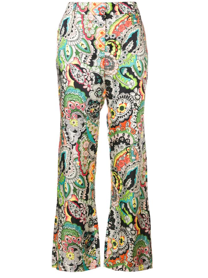 Paul & Joe Floral Print Cropped Trousers - Multicolour
