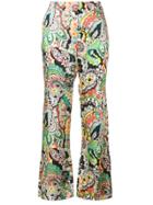 Paul & Joe Floral Print Cropped Trousers - Multicolour