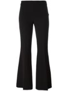Boutique Moschino Flared Cropped Trousers - Black