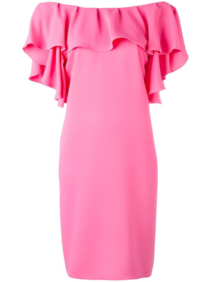 P.a.r.o.s.h. Ruffled Off-shoulders Dress, Women's, Size: Medium, Pink/purple, Polyester