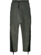 Area Di Barbara Bologna - Cropped Fringe Trousers - Women - Linen/flax - S, Women's, Grey, Linen/flax