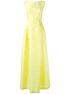 Talbot Runhof - Locomotion Dress - Women - Cotton/polyamide/polyester/cupro - 36, Yellow/orange, Cotton/polyamide/polyester/cupro