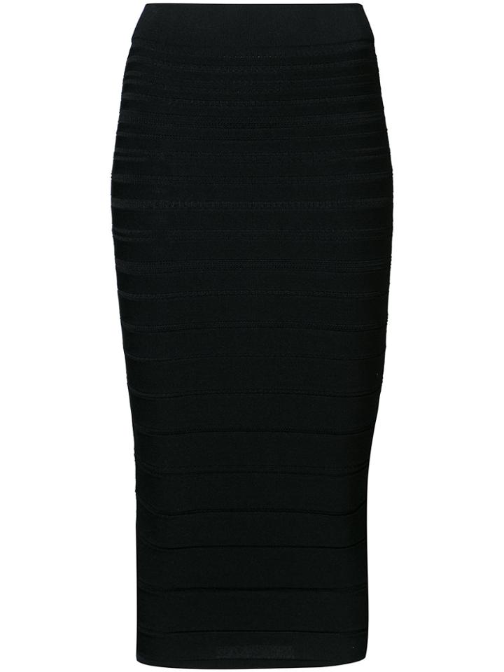 Cushnie Et Ochs Ribbed Fitted Skirt - Black