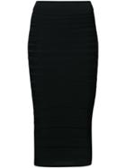 Cushnie Et Ochs Ribbed Fitted Skirt - Black