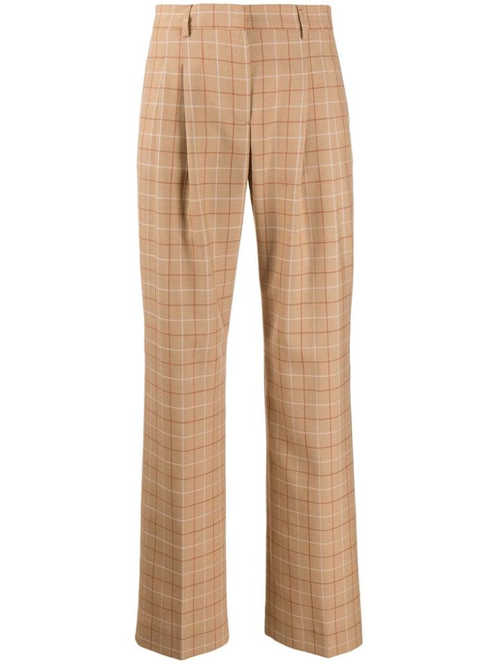 Calvin Klein Check Tailored Trousers - Neutrals