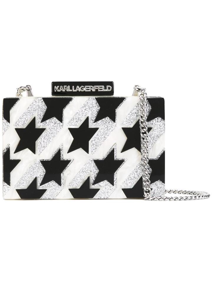 Karl Lagerfeld Glitter Star Cross-body Bag, Women's, Nude/neutrals, Acrylic