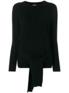 Hemisphere Tie-waist Sweater - Black