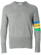Thom Browne Stripe Sleeve Sweater - Grey