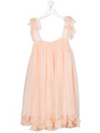 Chloé Kids Multilayered Pleated Dress - Pink & Purple
