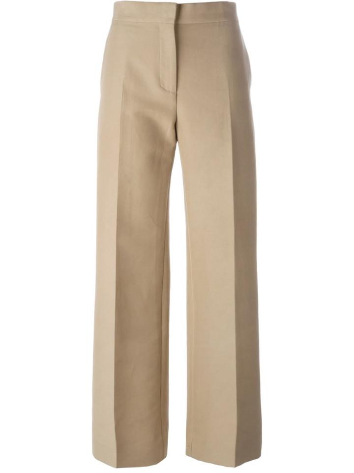 Marni Wide Leg Trousers, Women's, Size: 44, Nude/neutrals, Cotton