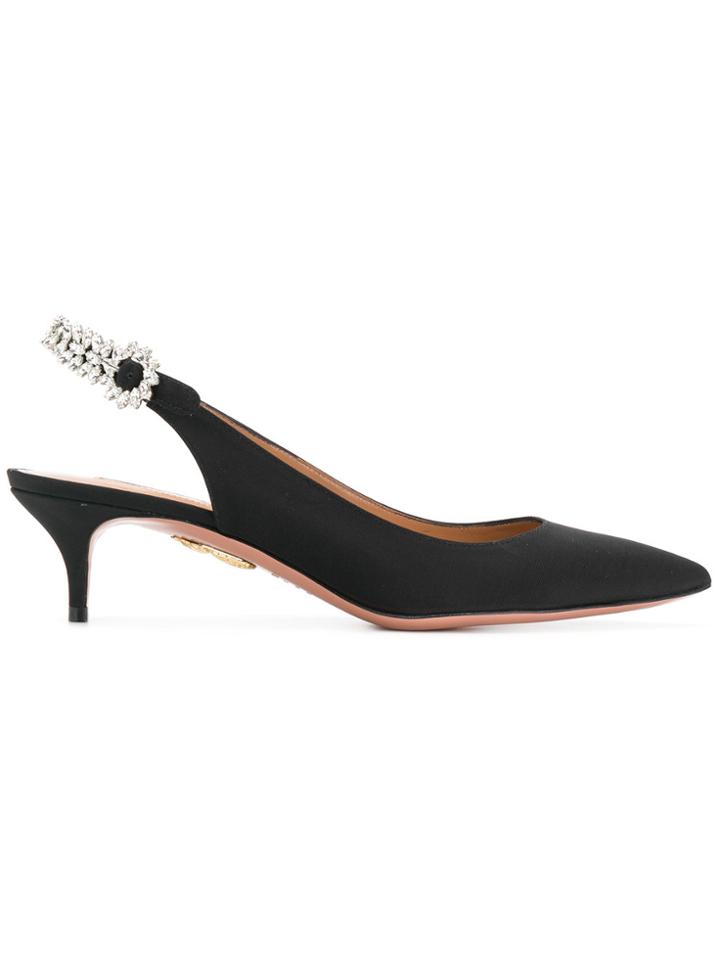 Aquazzura Slingback Slip-on Pumps - Black