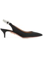 Aquazzura Slingback Slip-on Pumps - Black