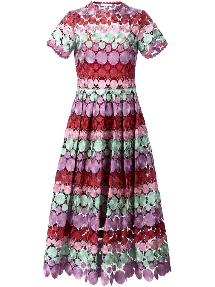 Alexis Long Embroidered Dress