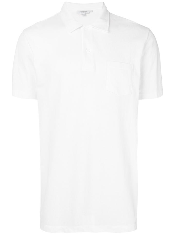 Sunspel Chest Pocket Polo Shirt - White