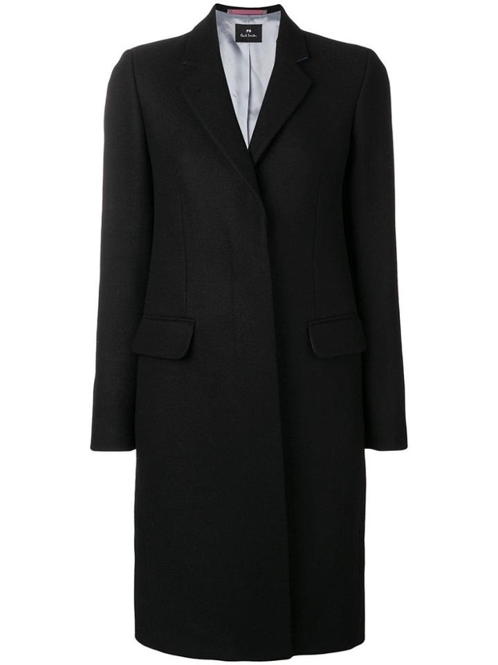 Ps By Paul Smith Concealed Front Coat - Black