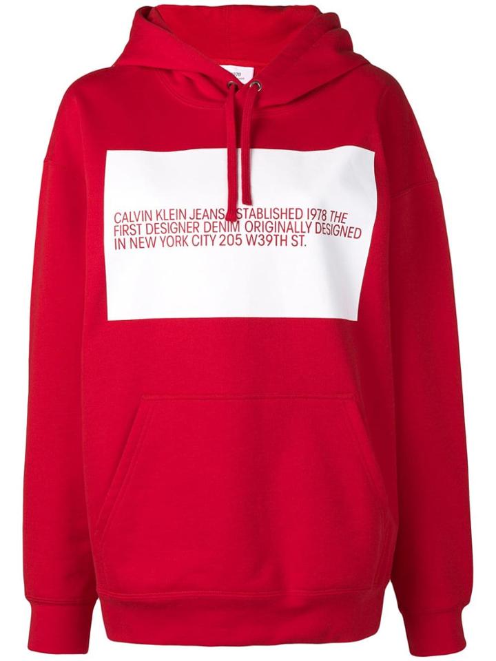 Calvin Klein Jeans Est. 1978 Printed Hoodie - Red