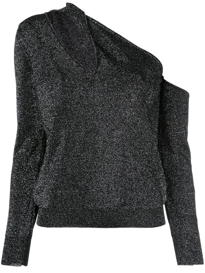 Cushnie Cut-detail Asymmetric Top - Black