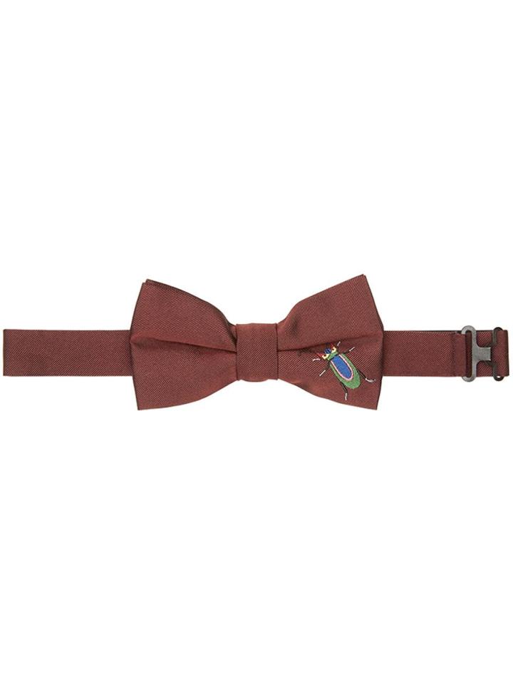 Fendi Embroidered Logo Bow Tie