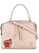 Bally Amoeba Heart Embroidered Tote Bag - Nude & Neutrals
