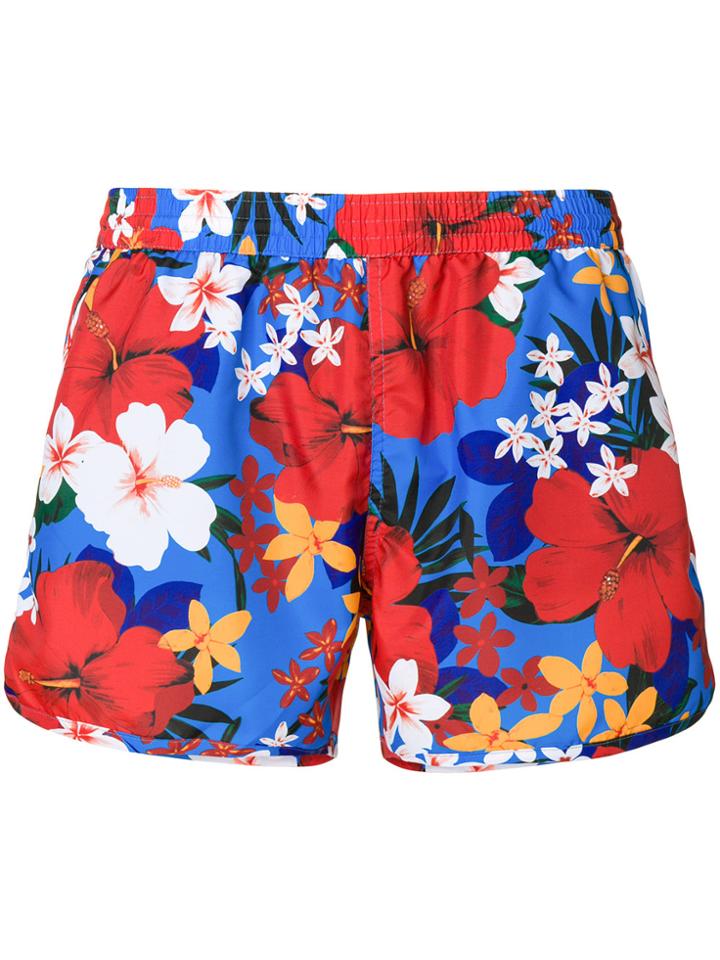 Ami Alexandre Mattiussi Tropical Print Swim Shorts - Multicolour