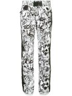 Kru Graffiti Print Ski Pants - White