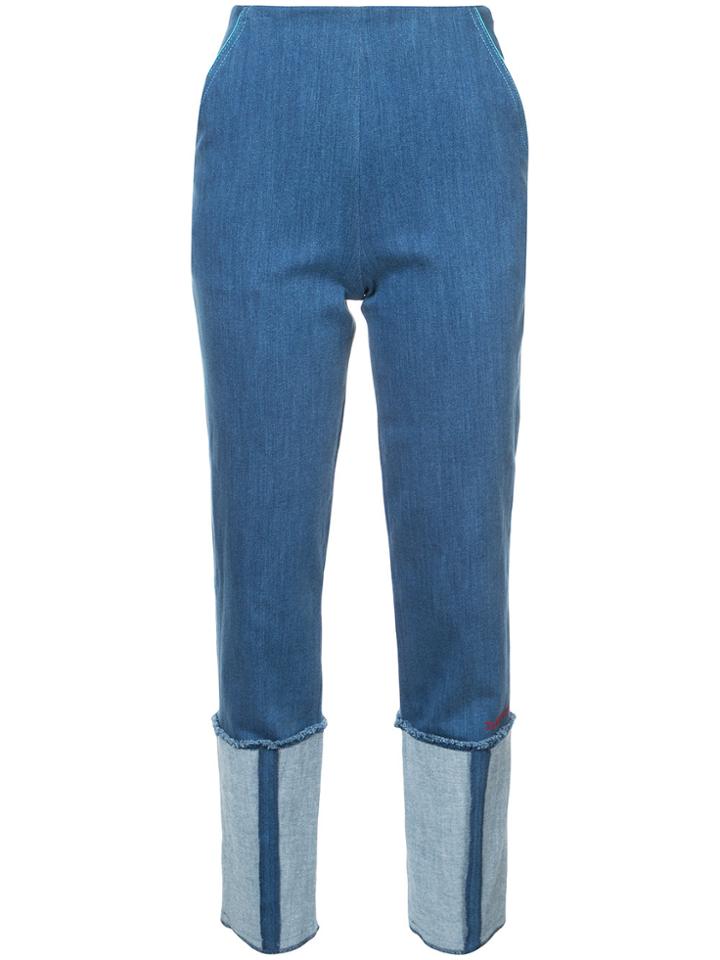 Vionnet Turn-up Hem Jeans - Blue