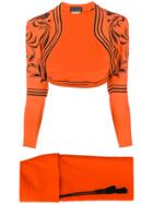 Versace Vintage Printed Bolero & Skirt - Yellow & Orange