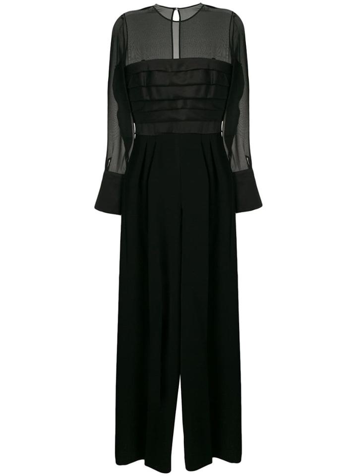 Max Mara Sheer Jumpsuit - Black