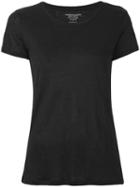 Majestic Filatures - Plain T-shirt - Women - Linen/flax/spandex/elastane - Ii, Black, Linen/flax/spandex/elastane