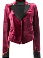 Haider Ackermann Fitted Velvet Blazer - Pink & Purple