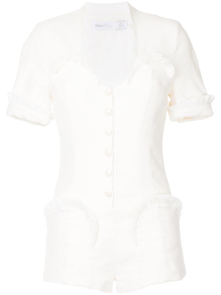 Alice Mccall Come Undone Playsuit - White