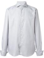 Al Duca D'aosta 1902 Cutaway Collar Shirt, Men's, Size: Medium, Grey, Cotton