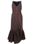 Rosetta Getty Striped Midi Dress - Blue