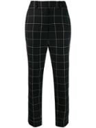 Paule Ka Tailored Checked Trousers - Black