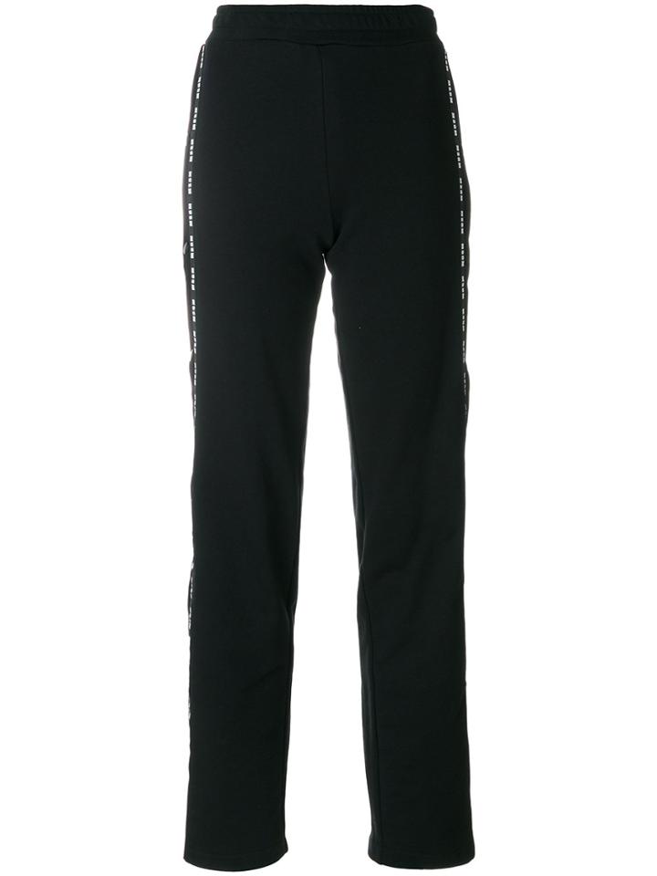 Msgm Brand Stripe Tracksuit Trousers - Black